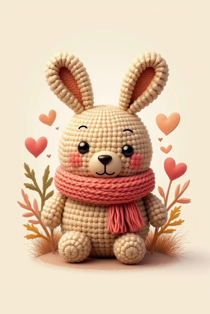 create a logo for a store that sells crochet arts, as amigurumi, bagged, etc. make realistic crochet