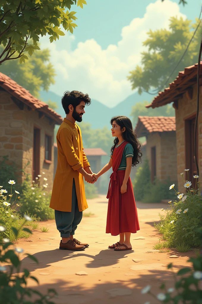 In a small village, Aarav and Siya were two friends who grew up together since childhood. Aarav was calm and introverted, while Siya was lively and cheerful.As time passed, their friendship
