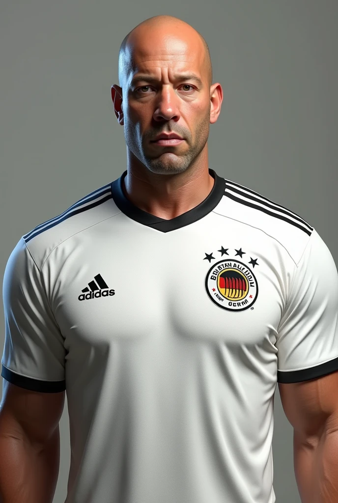Vin Diesel in the white Germany football shirt