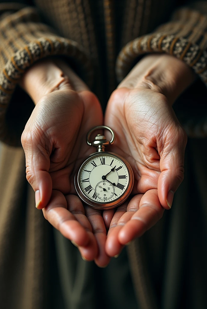 I want to make a cover book 
The words : countless 
I want a old lady hands shown and shes Hold a pocket small clock