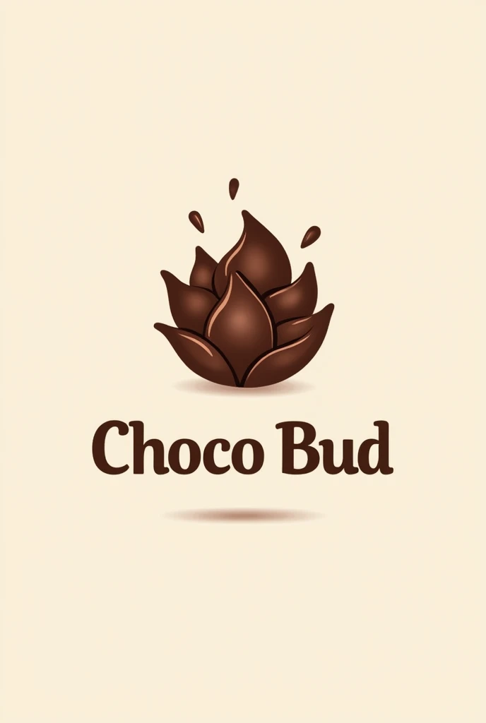 Create a logo with chocolate and name it choco bud