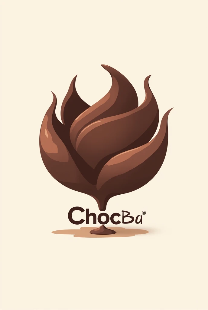 Create a logo with chocolate and name it choco bud