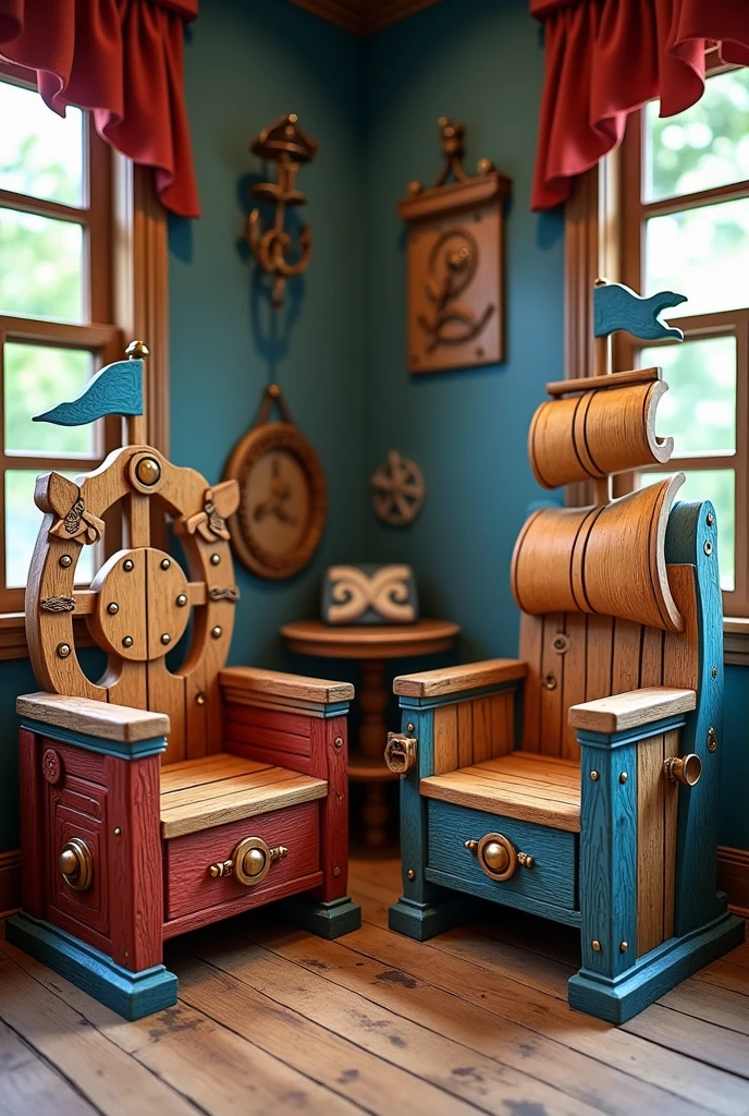 chairs for children's bedrooms with a pirate ship theme