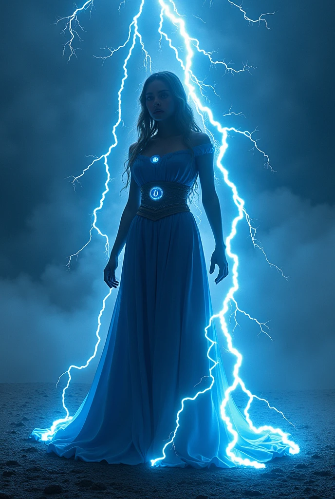 Creat Amazon Alexa picture, has to have blue and black lightning. Has to be cold and cool