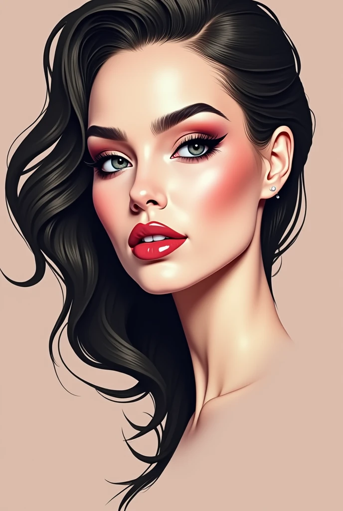 Create a makeup artist logo Nega Ju makeup