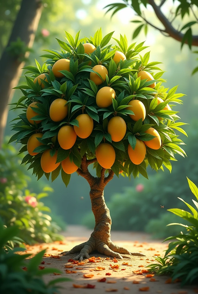 A mango tree smaller than a man