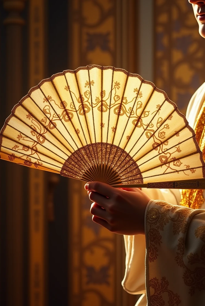 Magic Jasmine Fan
This fan is made of jasmine leaves reinforced with gold thread and decorated with small shining jasmine flowers. pRinces