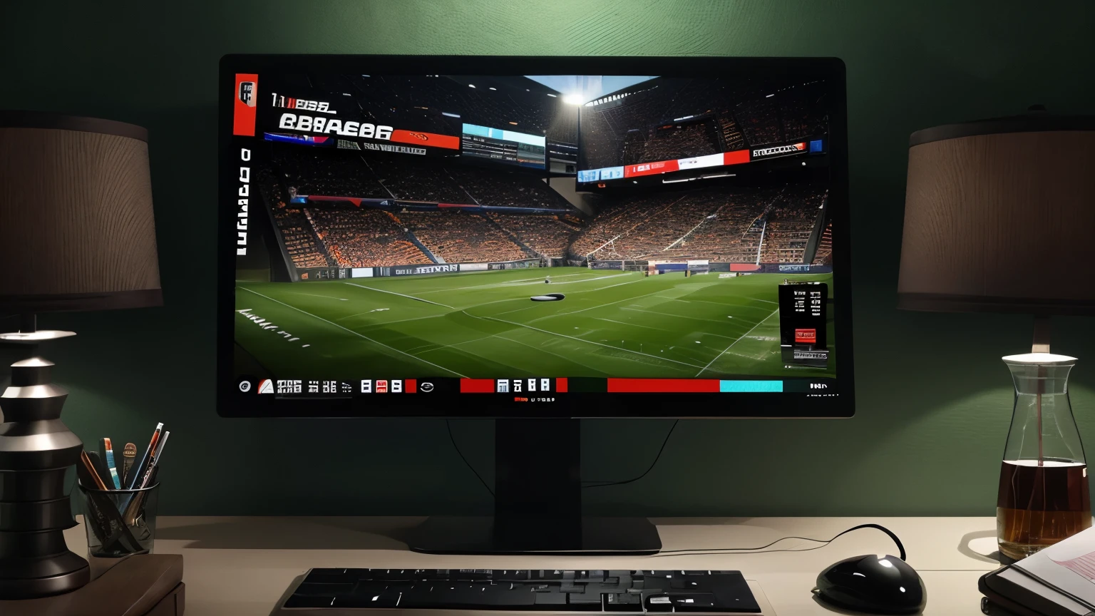 creative desktop background on football sports betting, ultra 4k, best quality, masterpiece
