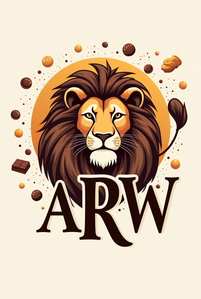 Create a logo for (ARW) with leo and some sweet