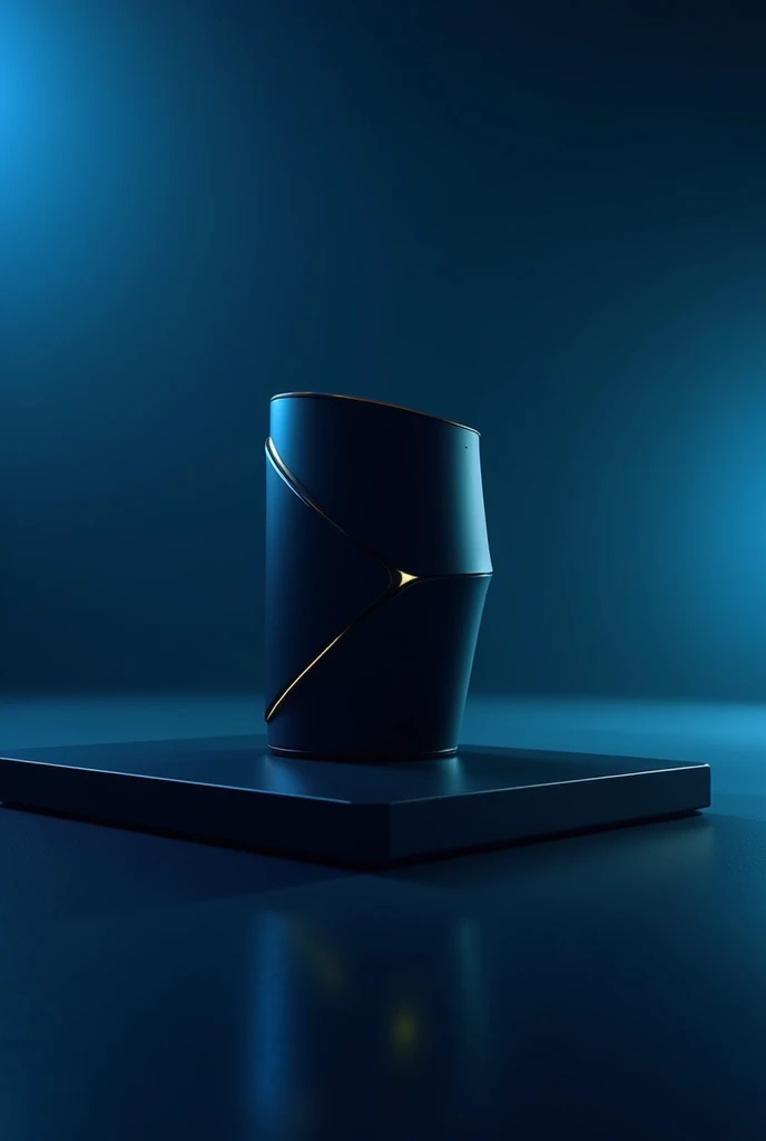 Generate a picture of the ai Amazon Speaker, Alexa. It has to have dark and blue lighting. It has to be so cool and unique IT HAS TO BE EYE TAKING and very cool cool cool