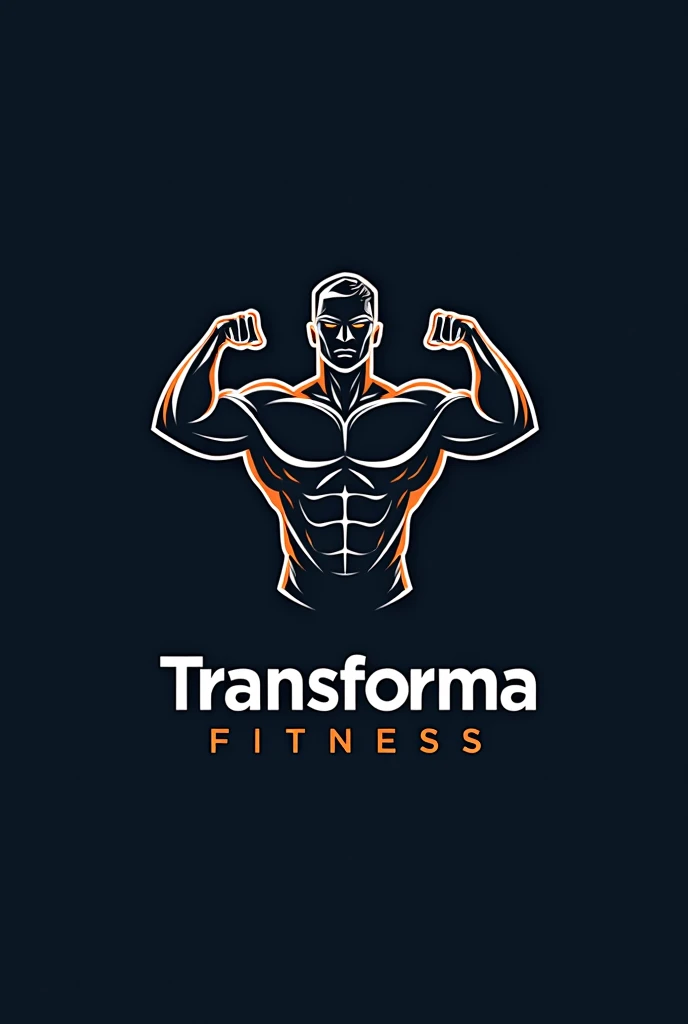 Give me a logo for an Instagram profile focused on selling gym products such as supplements, training tips etc with the name of transform fitness with dark blue colors And something that refers to physical exercises such as gym and well-being more beautiful just with the initials with a gym mascot something more beautiful
