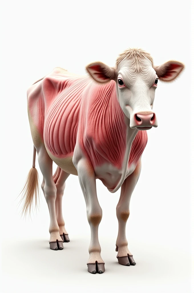 Could you create an image of the actual lymphatic system of the cow?