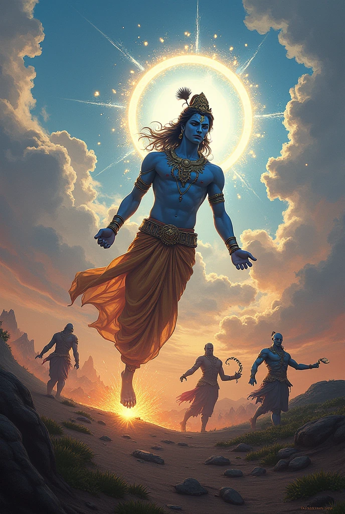 Sri Krishna  biggest super hero battle in ground
