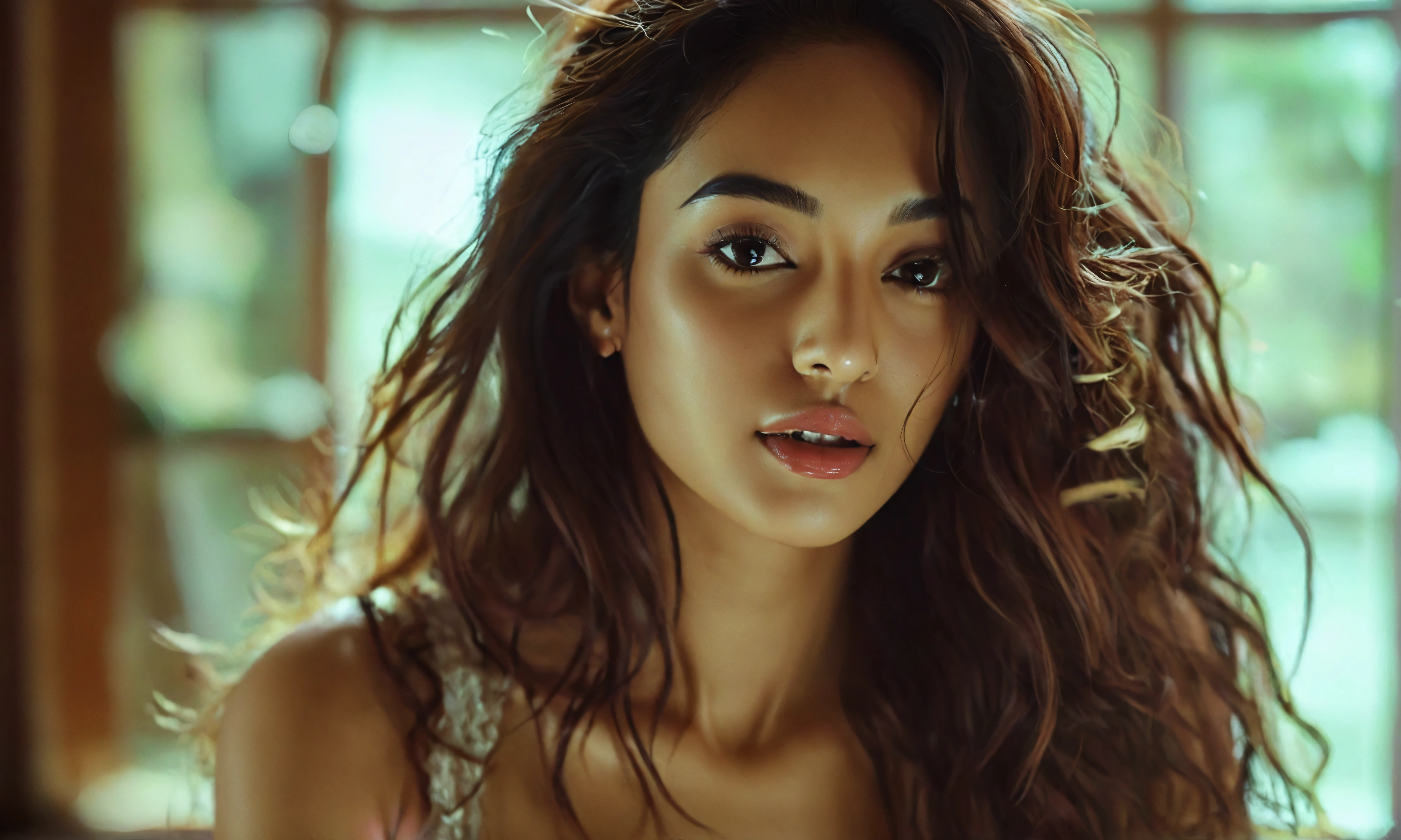 Generates a Nude kiara advani masturbating with her vagina, highly detailed, anthropomorphic quality, soft natural light, shot with a Canon EOS R5, from a medium shot angle, shutter speed 1/250s, ISO 400, shallow depth of field, 85mm lens, f/1.8, Ilford film stock --ar 3:4 --v 6 --style raw --s 750
