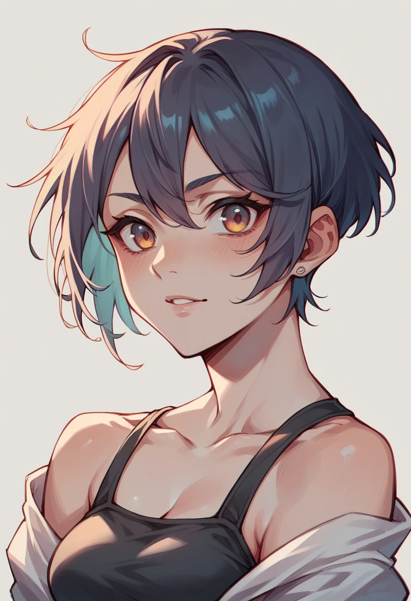 A woman wearing a short clothes 