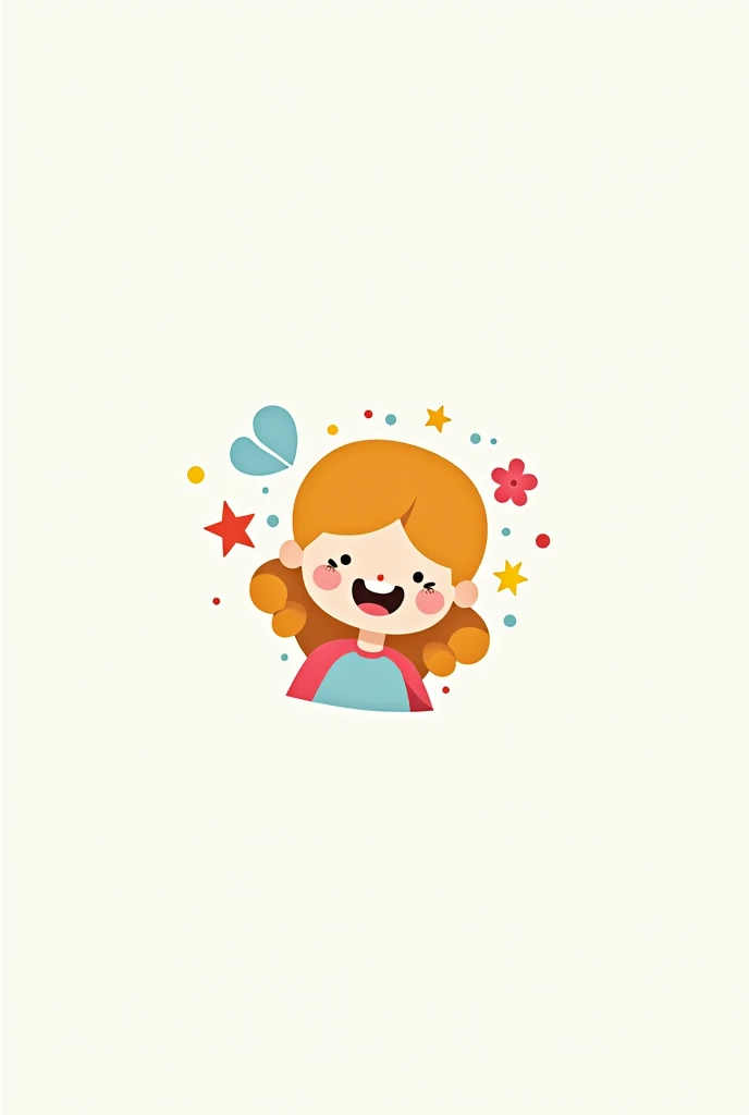 A logo for a children's clinical speech therapist. Symbol that represents speech, voice and language, as well as neurodevelopment .
