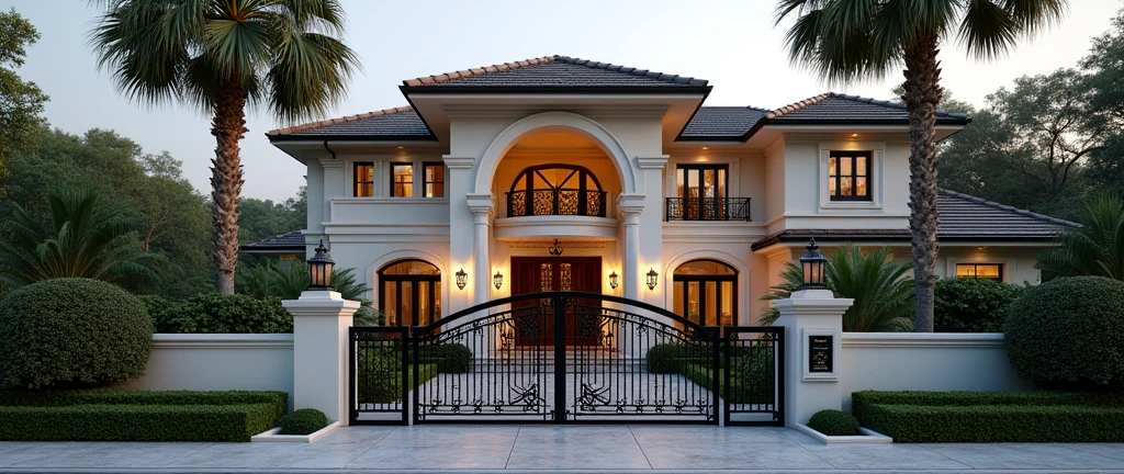 In luxury villa name plate Ansari villa black colour