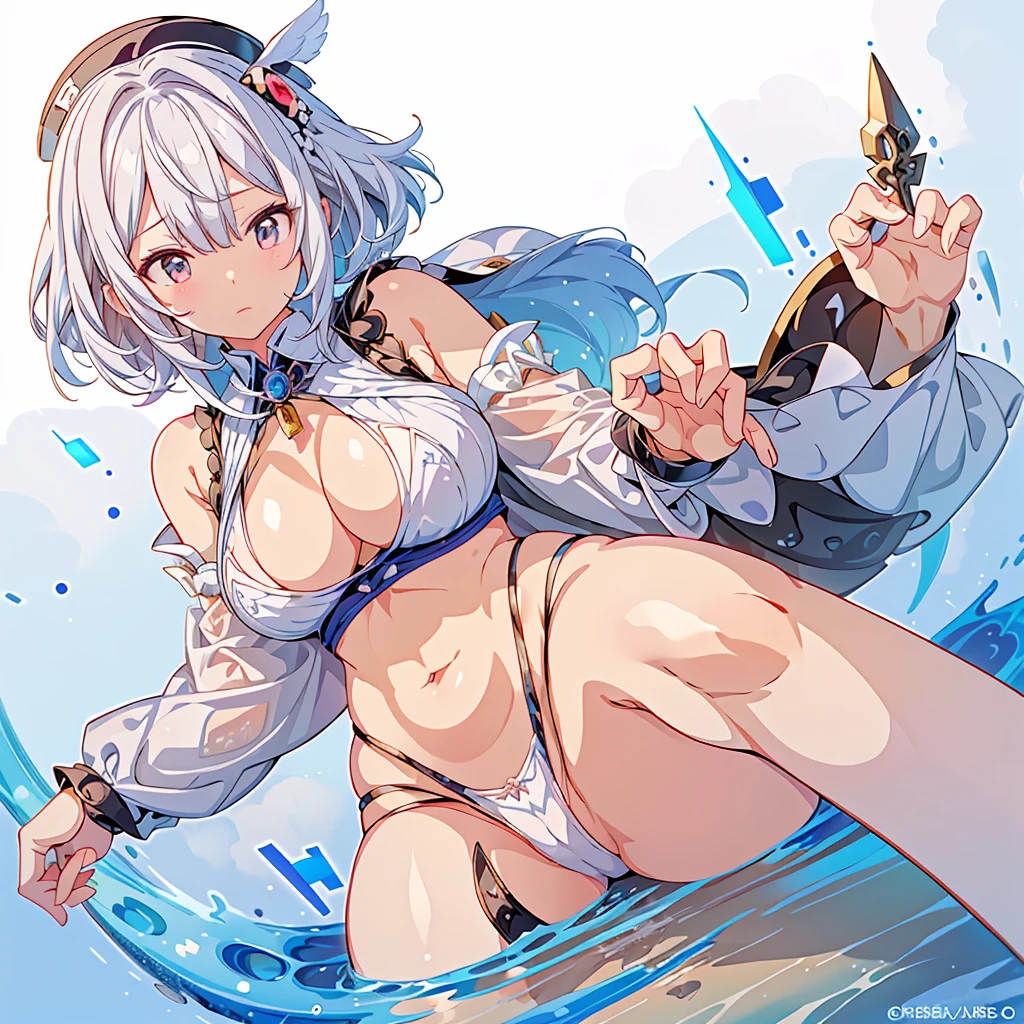 One personの、Perfect Anatomy、Perfect human body、(masterpiece、Highest quality、Official Art、The best configuration、Award-winning works)、(Thinning hair)、Very detailed、Anime Style、One person、whole body、Concept Art、Magical girl big hat cape、Very detailedなデザインの魔法の杖、Super huge、Tall and stylish、Very large、White background、whole bodyに立って、Floating in the sky、fsgzisksk