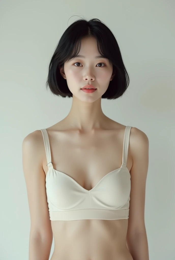 Japanese woman bob cut 8k full body realistic breast front nipple

