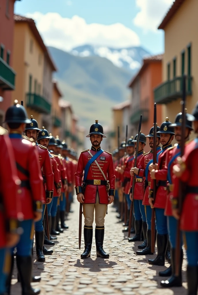 A model of the Colorado regiment of Bolivia La Paz