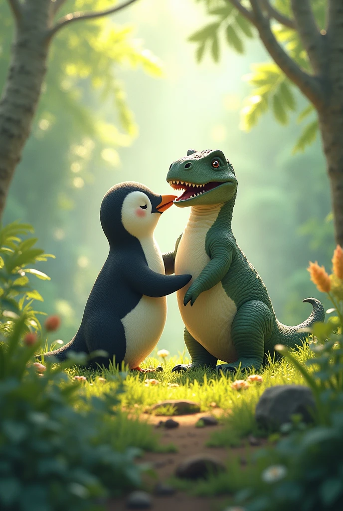 Penguin Dino Love