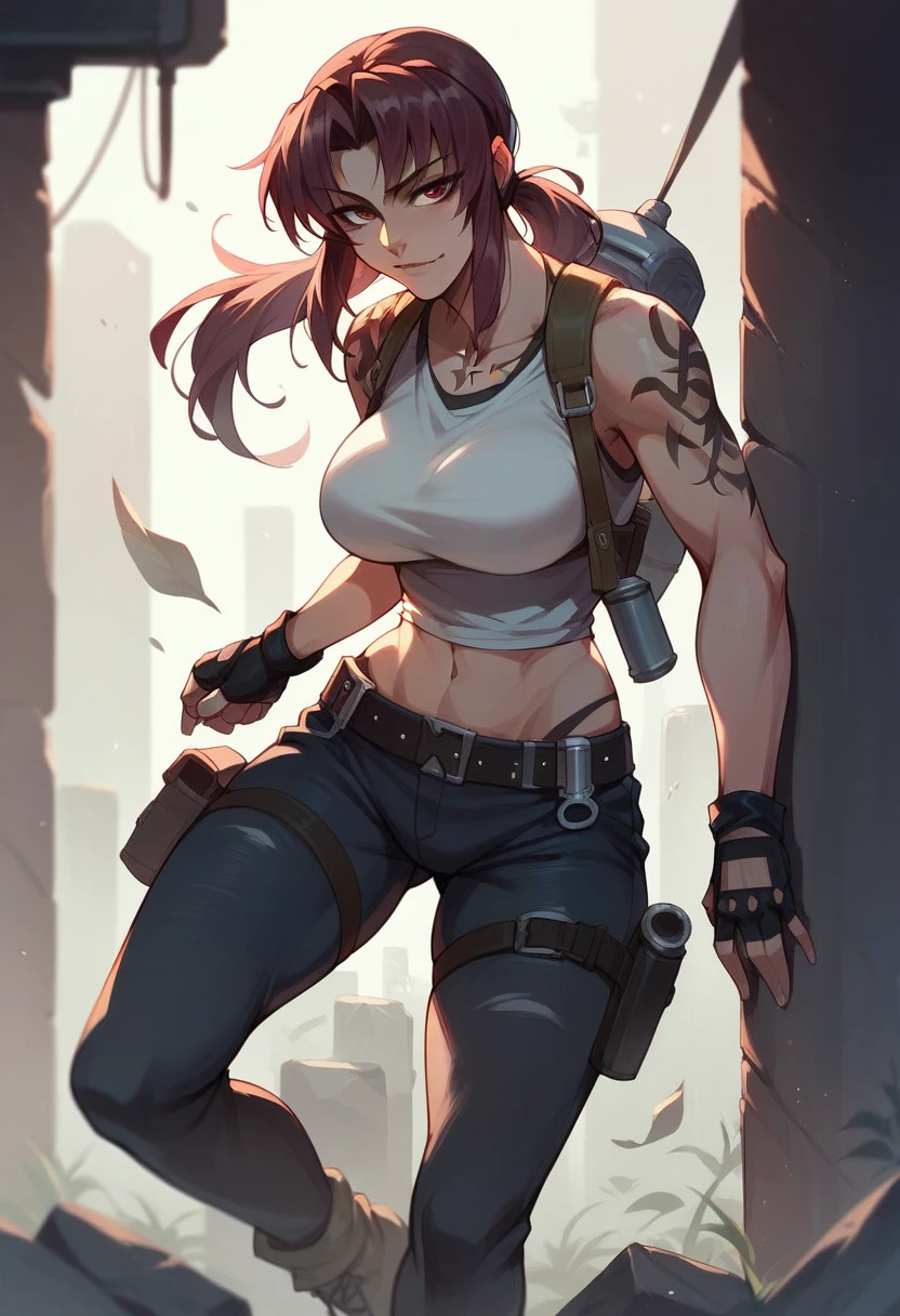 Revy, 1girl, solo