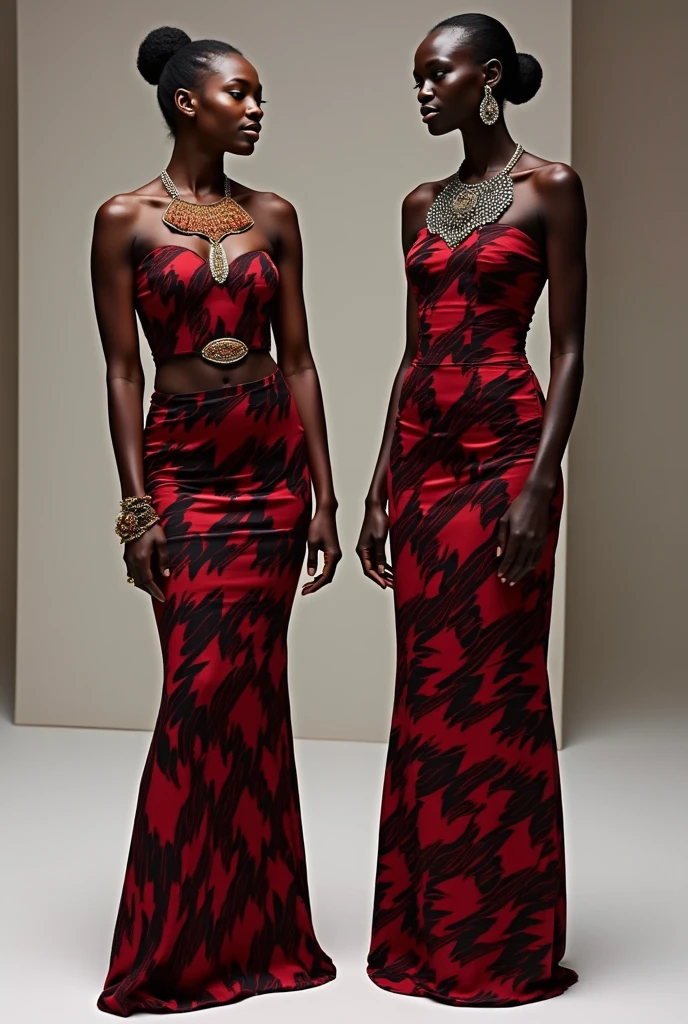 Use black and red colored Shweshwe fabric for chic, structured  dresses. Incorporate Ndebele beadwork as embellishments on accessories or modern jewelry.