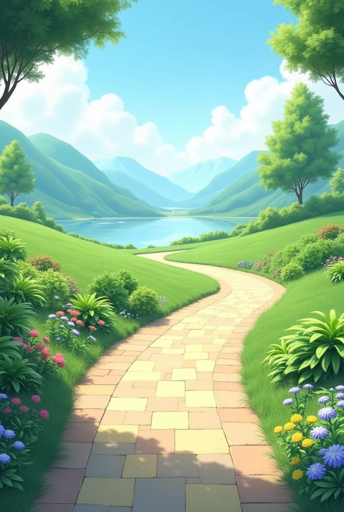 A peaceful place with a big walk way