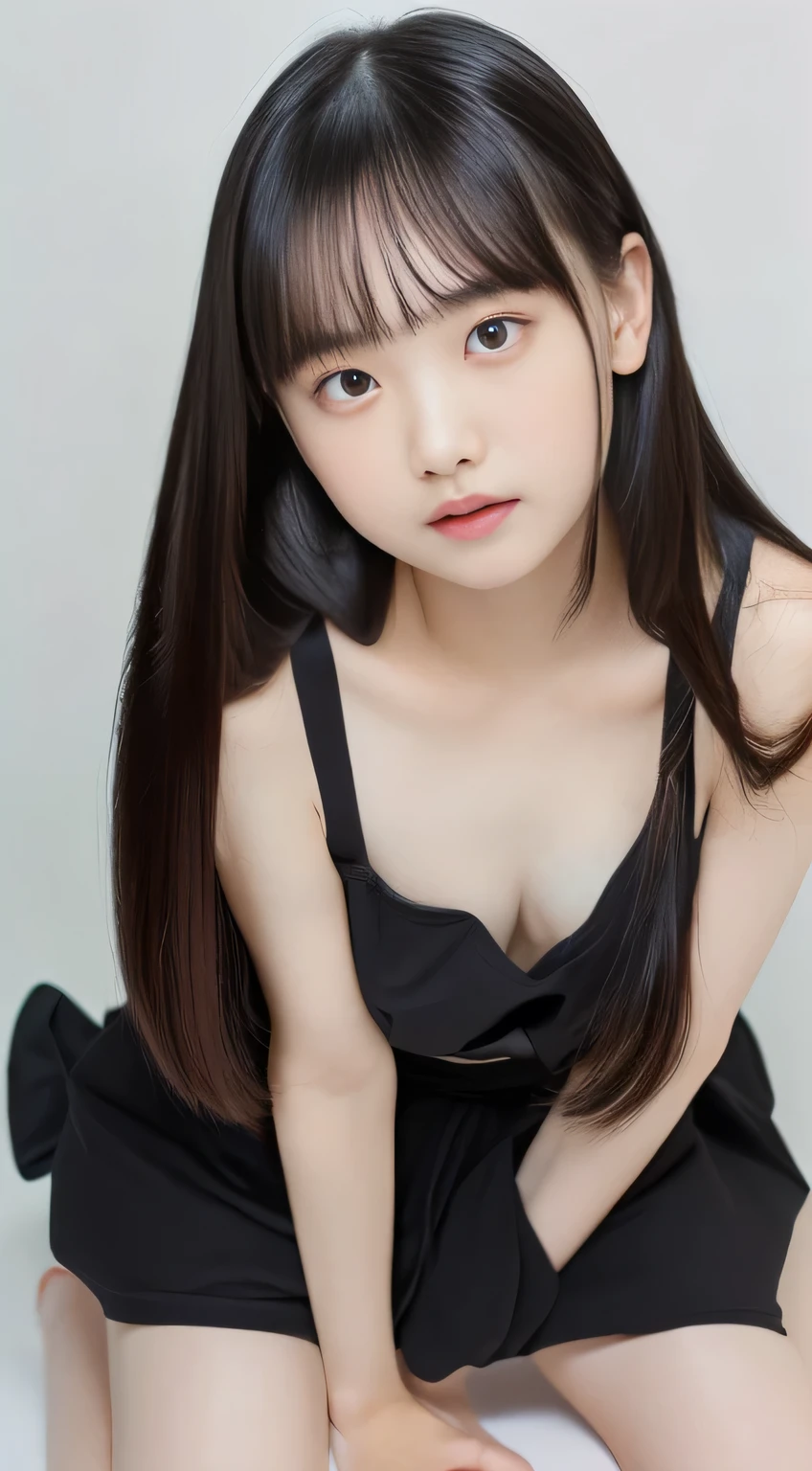 Photo quality,Masterpiece,Realistic,( cute Japanese girl:1.9),(Overall, young,Detailed young face,whole body:1.9),(Very embarrassed look:1.9),(Thin legs,whole body:1.9),((Wear cute clothes:1.9)),(Spread your legs to show your inner thighs),((Straight Hair:1.9)),((Inner thigh visible:1.9)),((Dkroopy eyes:1.9)),((Body type of a  girl,Small Tits:1.9)),(サラサラなストレートヘアー:1.9),((Skinny Legs)),Very pale skin,Show your forehead,Detailed body,Detailed hands,No makeup