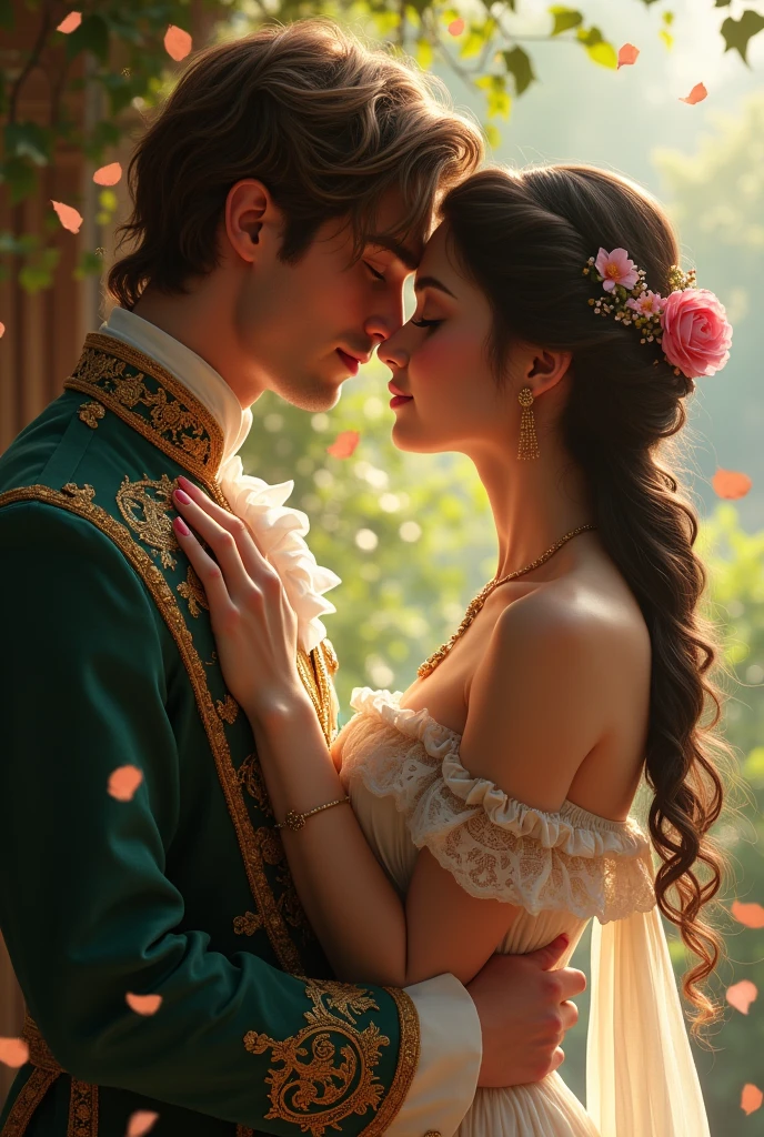 Create a beautiful girl called Saranya who kisses prince Christian of denmark