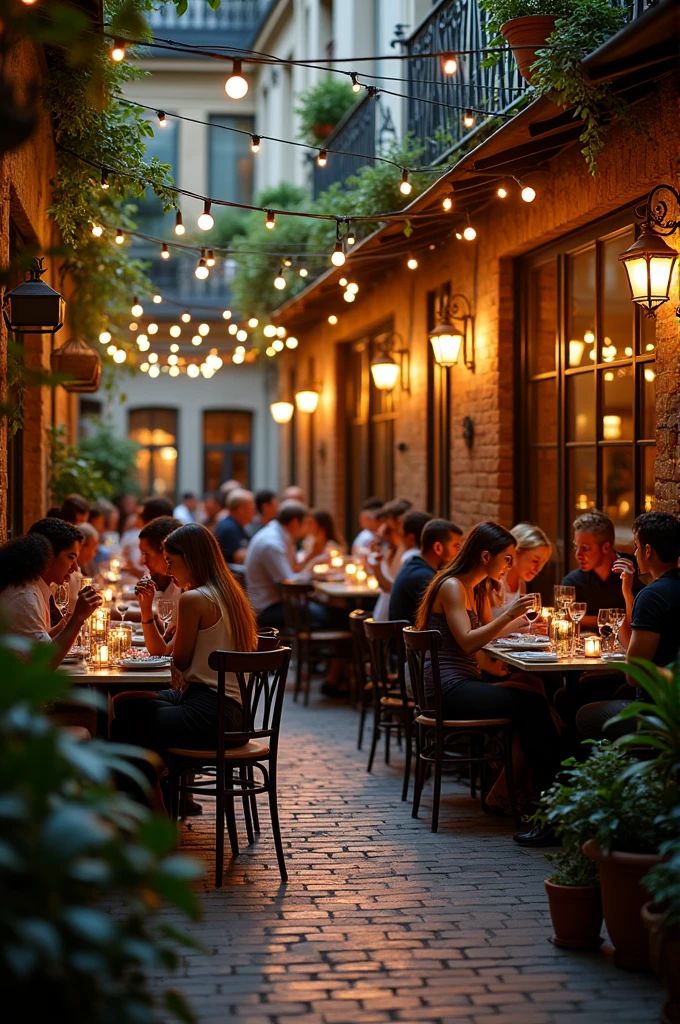 Can you make my restaurant that it look more cozy and pls removed word jazz and picture of towels pls i just want vibe like Paris France and sounds of jazz but outdoor pls !?