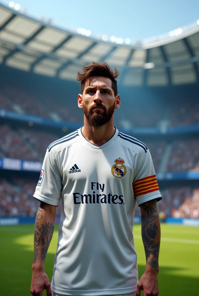 Messi went to Real Madrid and showed his shirt