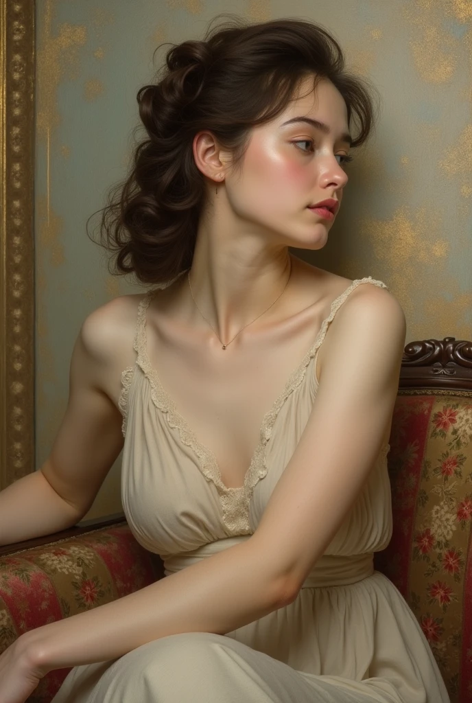 A painting by Albert Lynch, Ruan Jia, Gaston Bussiere, Alexandre Cabanel, Daniel F. Gerhartz, Jules Bastien-Lepage, Pierre Auguste Cot, Sophie Anderson, Jeremy Lipking, Thomas Lawrence, Bouguereau, Carle Van Loo, Jules Joseph Lefebvre, Roberto Ferri, 'aesthetically pleasing', exquisite, polished, refined, sophisticated, tasteful, harmonious, well-proportioned, well-formed, well-arranged, smooth, proportional