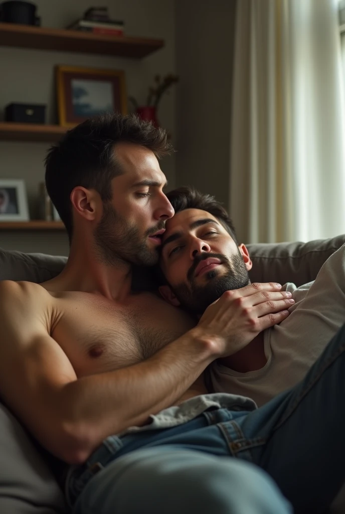 Chris evans sucking another mans willy on the couch. Realistic 4k Realism giant size difference head reaching on the ceiling 