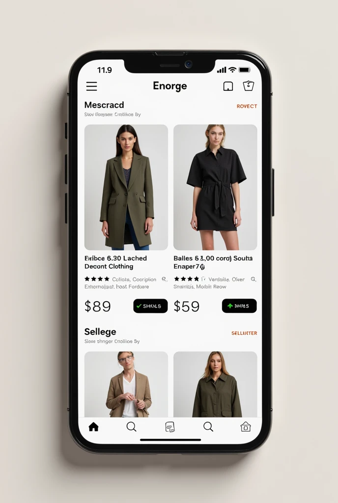 App for buying and selling second-hand and custom-designed clothing 