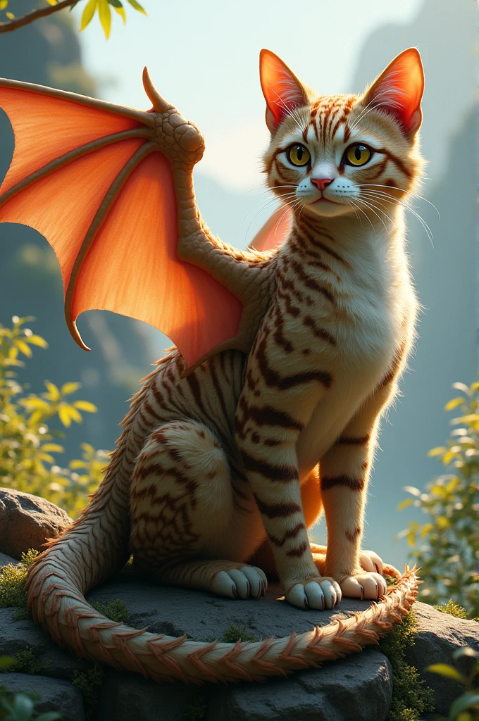 Realistic Dragon Cat