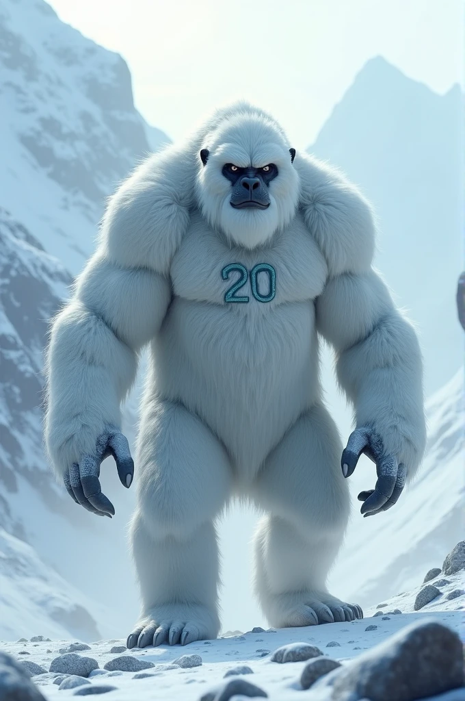 Yeti with number 20