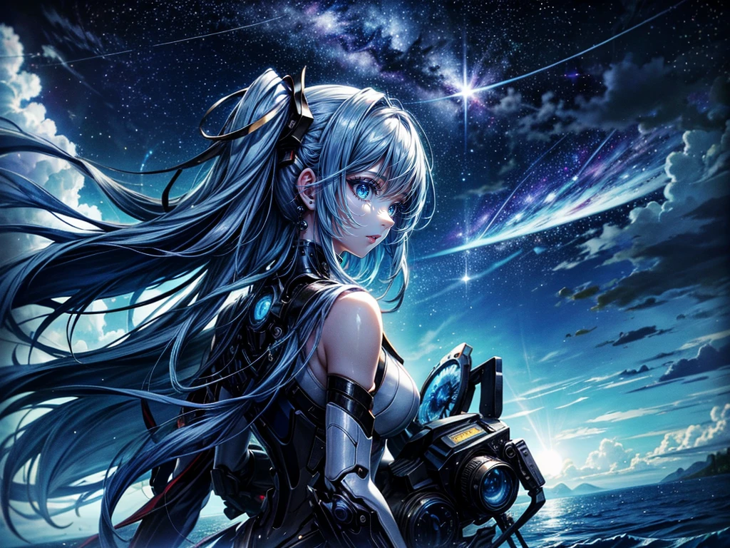 Hyper Quality、8K quality、High resolution、Image quality captured with a single-lens reflex camera、Perfect Anatomy、BREAK.
(A 5 cyber girls 、Hair color variations are random:1.8)(Beautiful Girls Friendship.:1.4)BREAK(Perpetual summer scenery:1.3)(Close-up of cyber girls)(Summer daytime sky、Cumulonimbus in great detail)(Mechanical Parts Girl)(A summer southern island unfolds before your eyes🏝、Tropical Sea:1.5)(back view、Dynamic Angle:1.6)(Landing on a planet of perpetual summer 1.6)