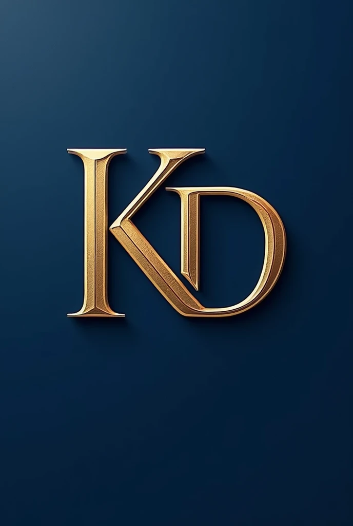 Create a visual identity for a law firm with the acronym KD in blue and gold colors 