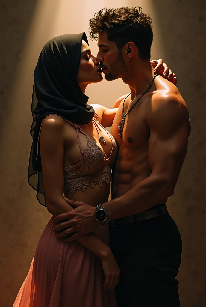 Beatiful muslim big boobs women and hot men liplock