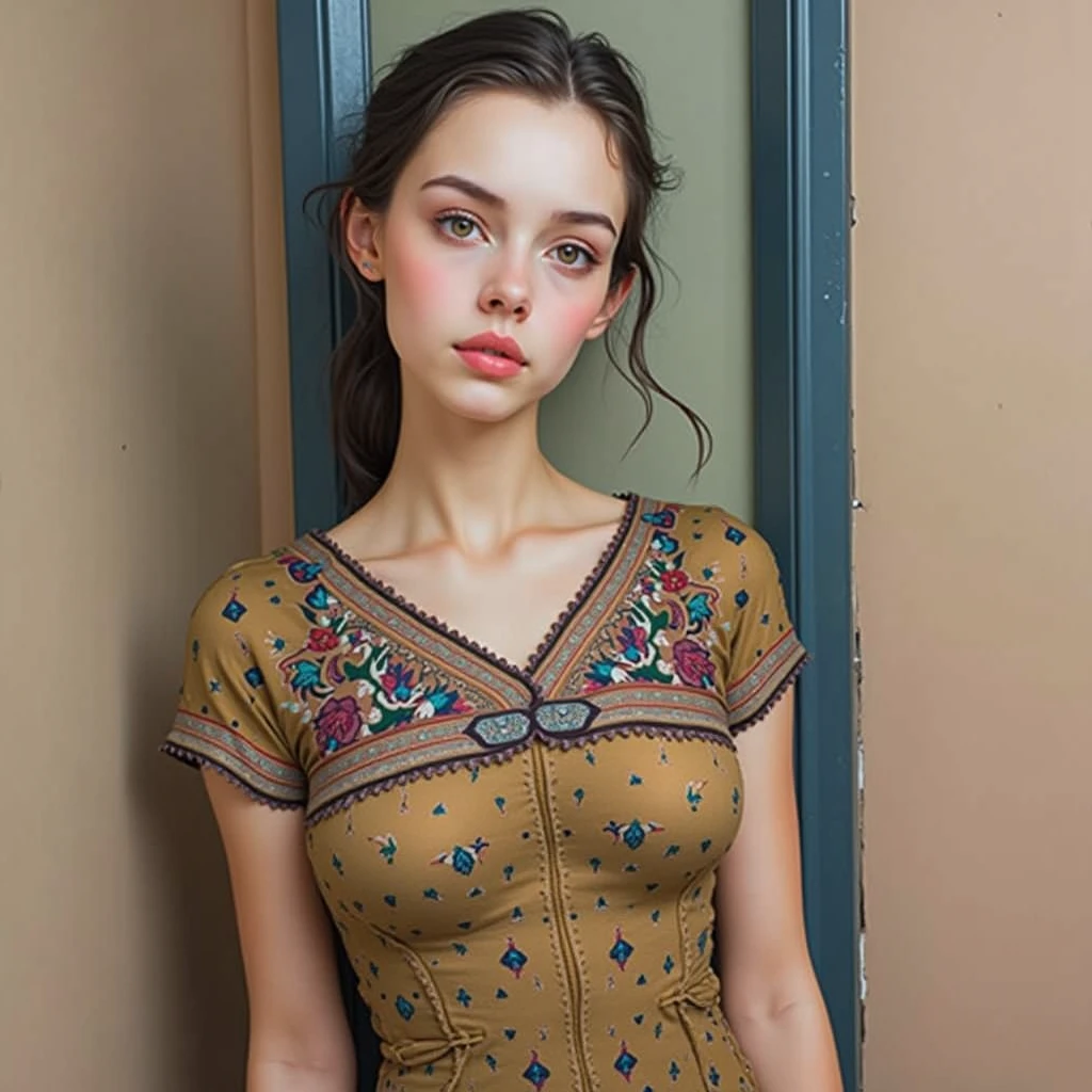 rie,One Woman,(best quality), (ultra detailed), (absolutely resolution), full body image, Face is front,Highly revealing, 3, no wearing clothes, naked girl