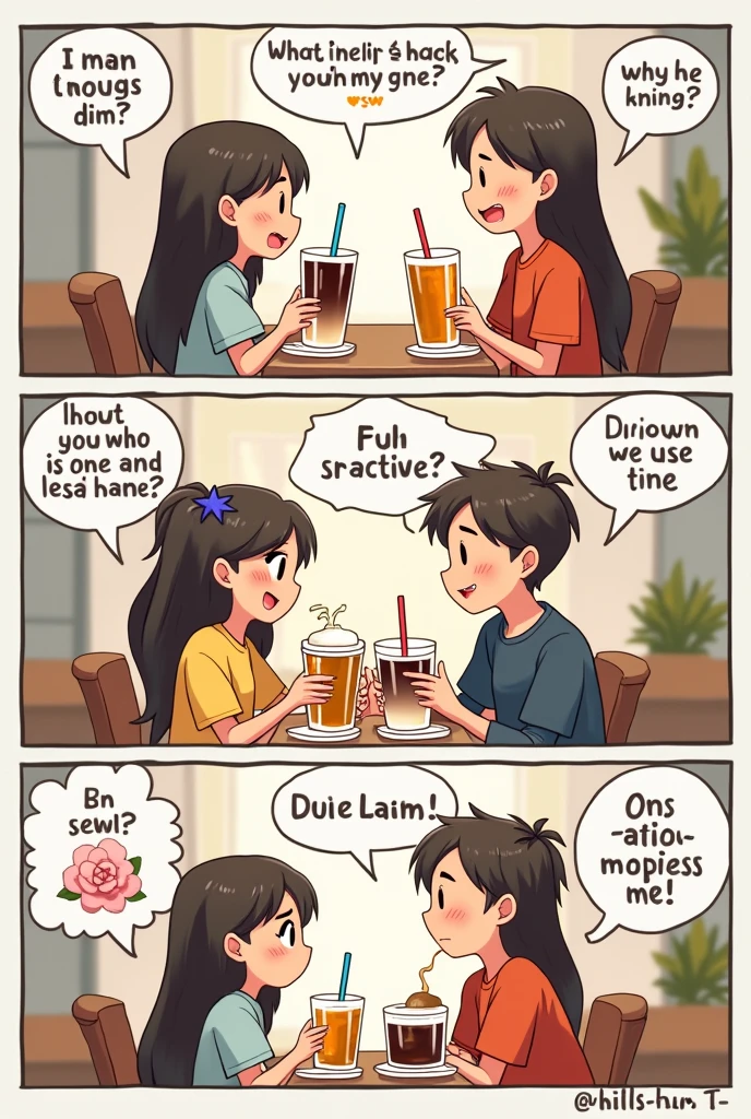comic strip animated 2 student talks about drinks
