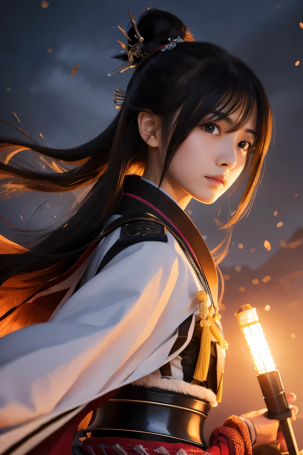 Sengoku period Japanese anime Beautiful girl Sekigahara Battlefield Hero Beautiful eyes Sword