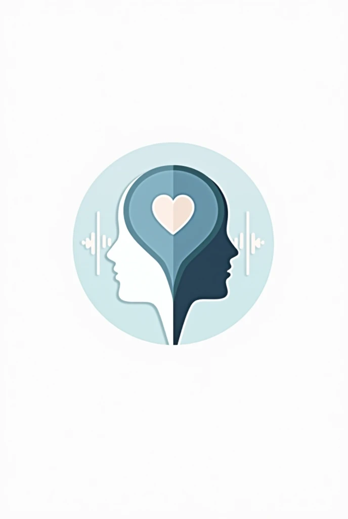 A logo for a speech therapy profile.   A symbol that represents speech, voice and language, as well as the neurodevelopment of children 