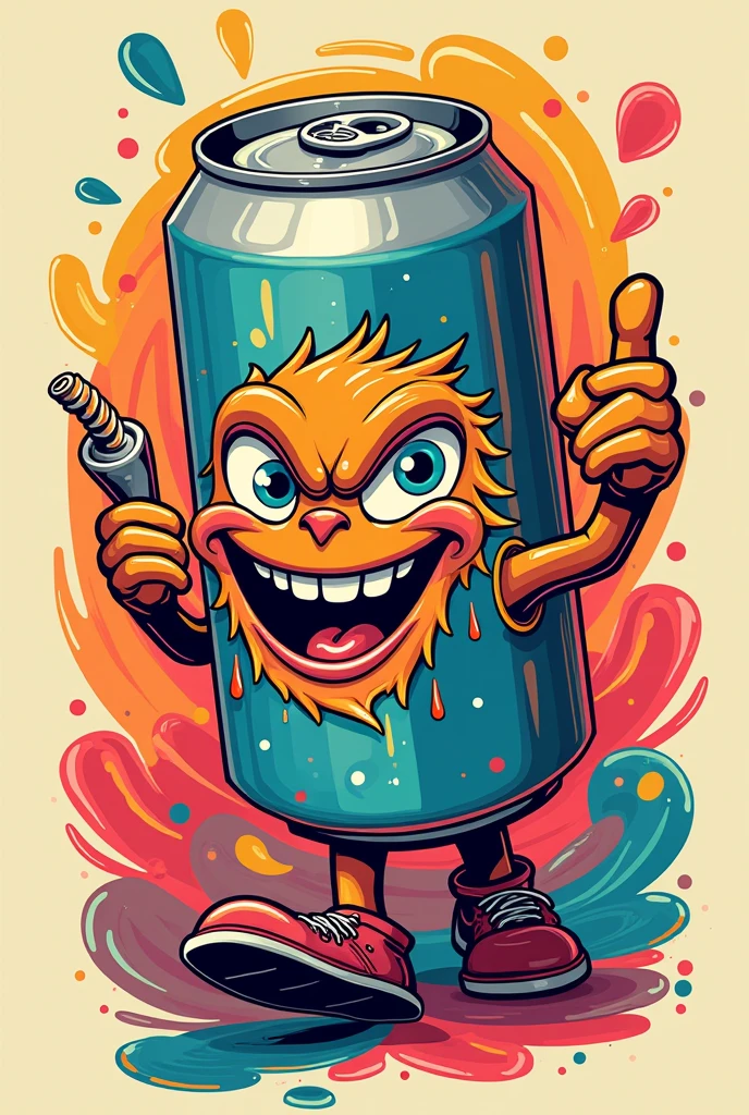 Make me a unique design abstract for Soda Kookers esthetic 