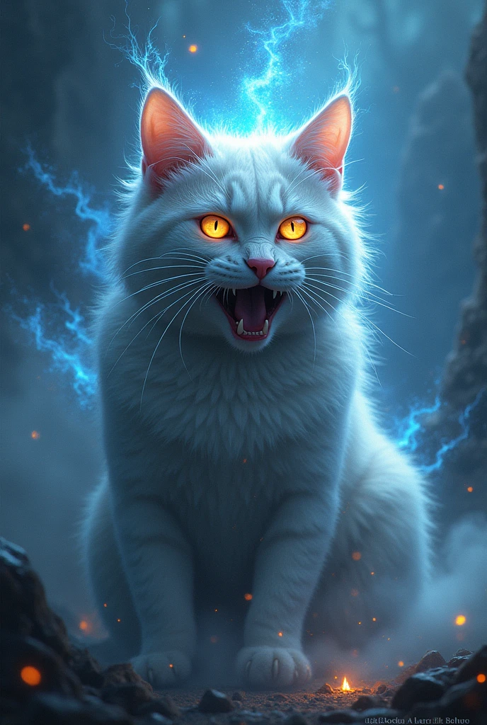 The cat gets so angry that he becomes a god