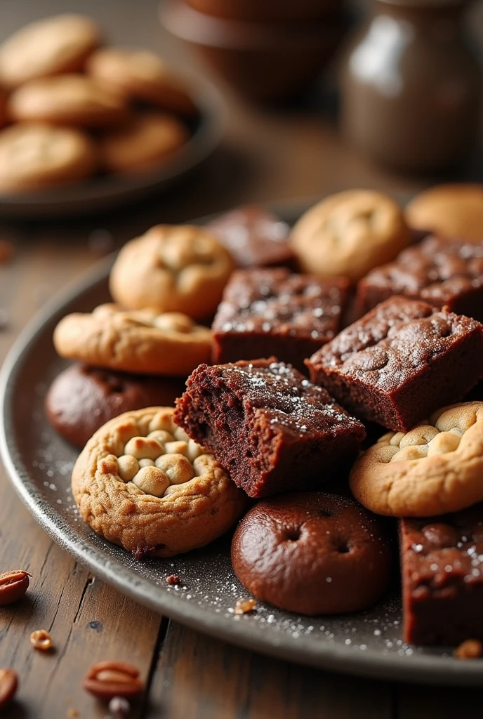 brownies cookies round shape