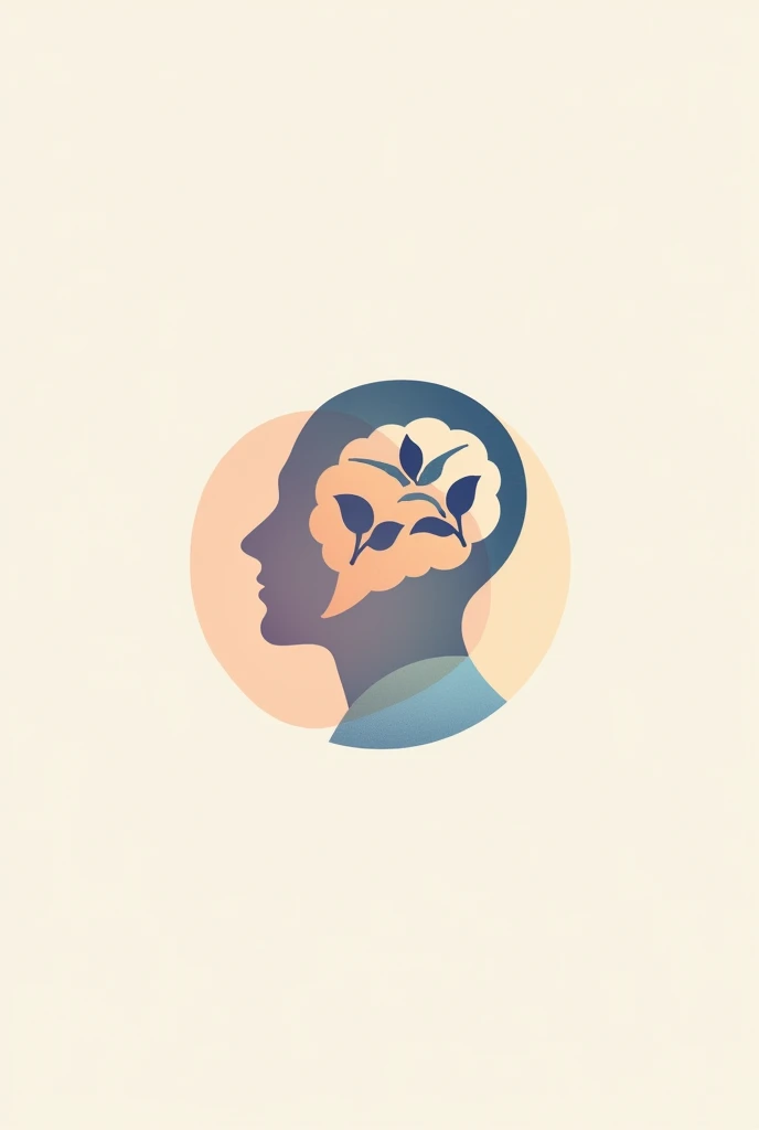 A logo for a speech therapy profile. A symbol that represents speech, voice and language, Brain, pensamento, . tons pasteis