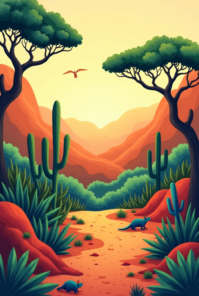 I want a slide background with a caatinga theme