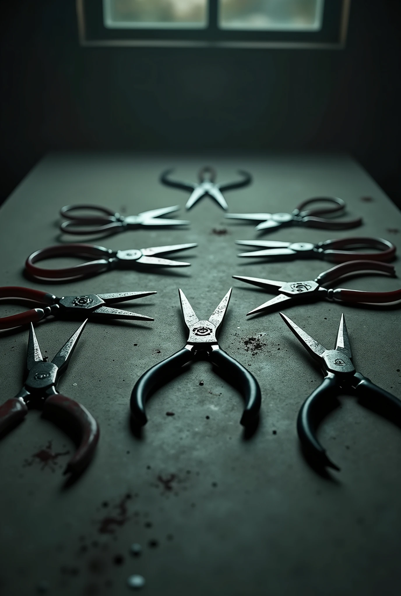 Torture Devices pliers Scissors line up